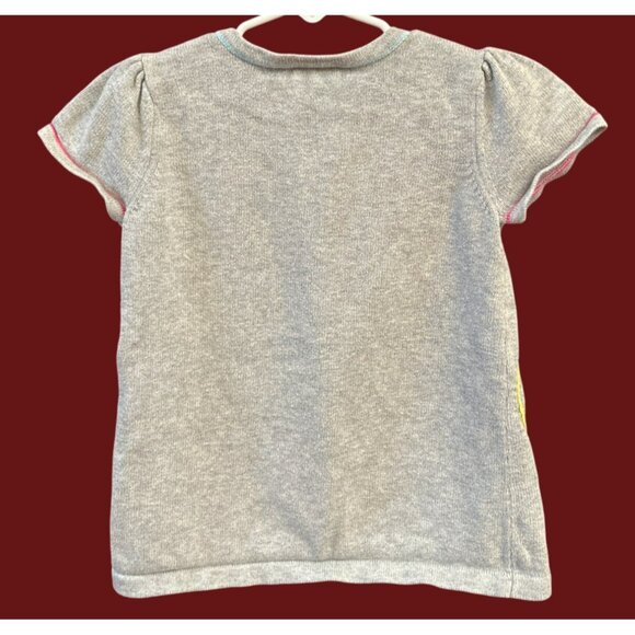 Hanna Andersson Gray Retro Applique Tee Y2K Artsy Funky Bold Toddler 100CM - Picture 3 of 4